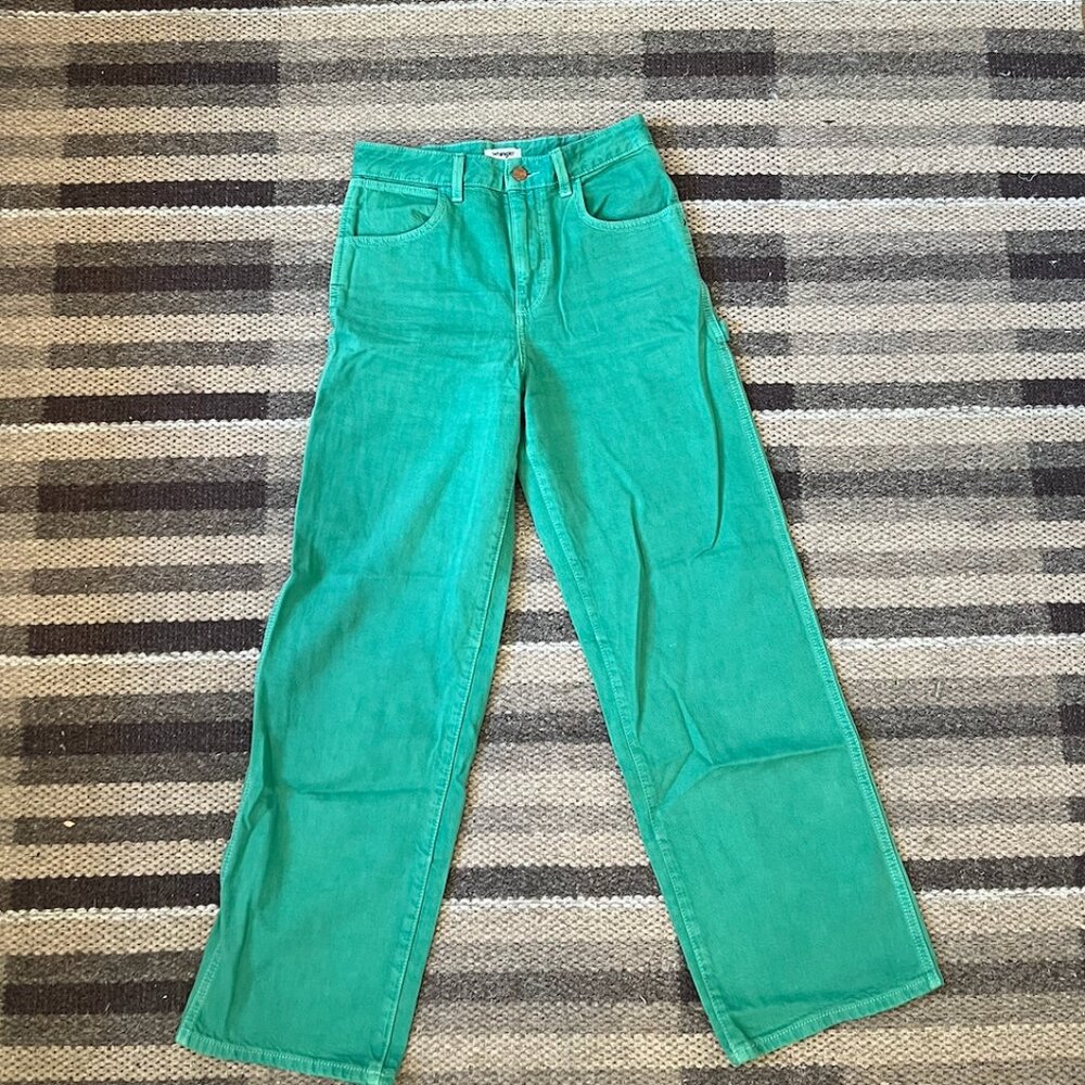 bright green wrangler pants